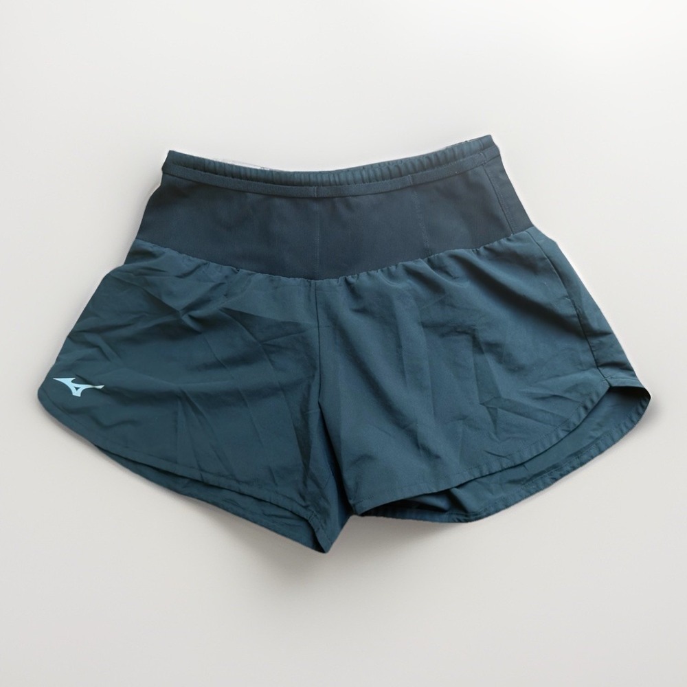 Mizuno Women's Teal and Black Athletic Running Shorts
